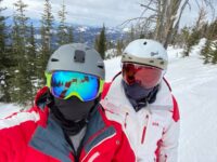 Dr. P & Vicky skiing