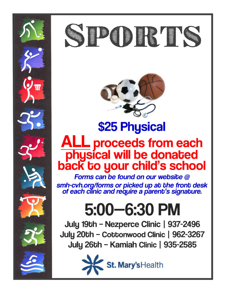 Sports Physicals Flyer 2022