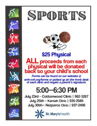 Sports Physicals Flyer 2024